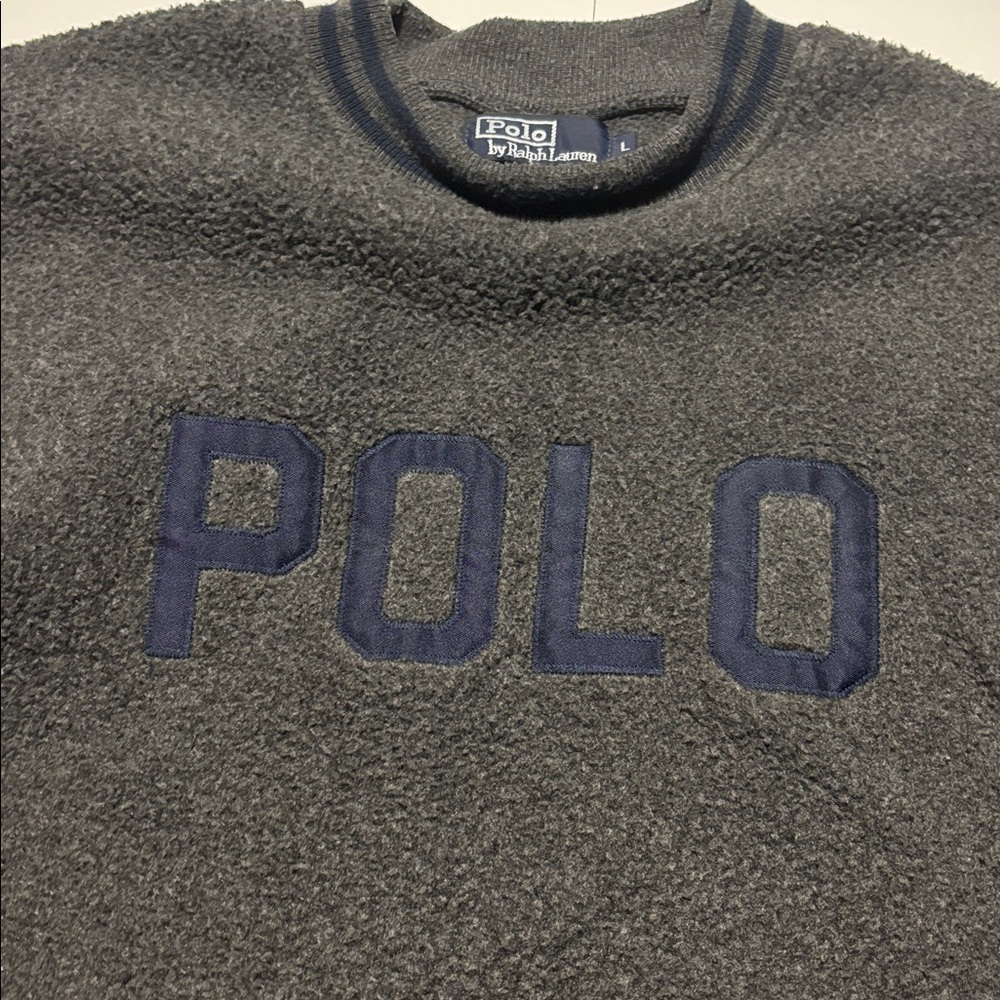 VINTAGE RALPH LAUREN POLO FLEECE SHIRT LARGE MENS